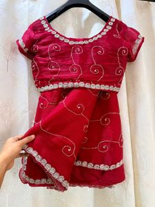 Red Handwork Jimmy Choo Fabric Saree