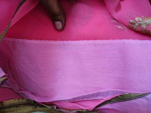 Pink Zari Embroidered Soft Georgette Saree