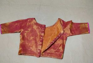 Tissue Linen Saree with blouse
