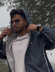 Men's Blue Hooded Jacket double sided