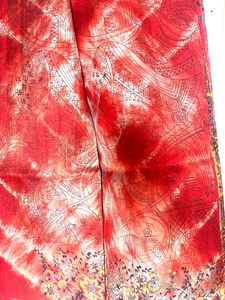 Red Paisley Saree