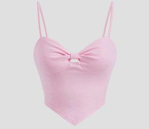 Pink Bow Crop Top(SAVANA)