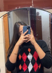 Patterned Knit Sweater