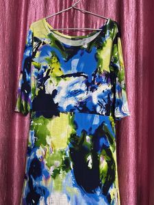 Colorful Abstract Printed Dress