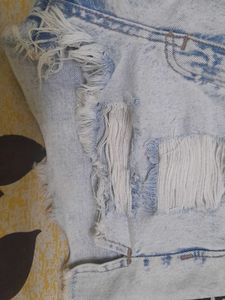 Pull &amp; Bear Distressed Denim Shorts