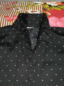 Black Polka Dot Top