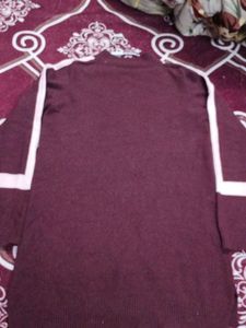 Burgundy Knit Mini Dress