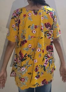 Mustard Floral Top