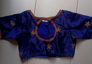 New Heavy Thread Work Saree With Stitched Blouse