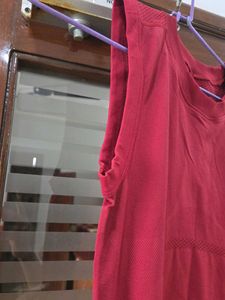 Red Sleeveless T-Shirt
