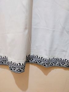 White Colour Rayon Kurti .Full Sleev