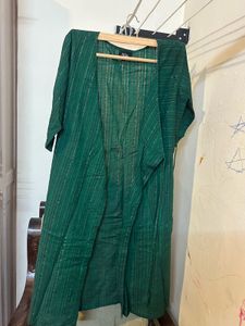 Green Striped Duster Cardigan