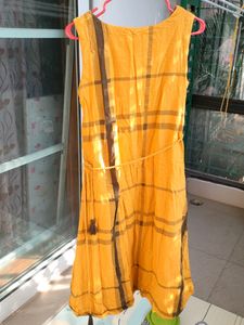 Mustard Colour Sleeveless Cotton Maxi Dress
