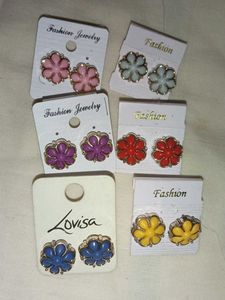 Set of 6 Flower Stud Earring Combo