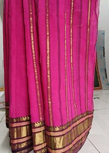 Pure Cotton Rani Pink Colour Saree...