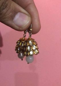 Golden Embellished Earrings Pre-owned