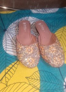 Beautiful Stone Work Ballerina Sandals