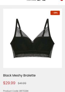 Black Sheer Bra