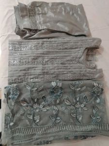 Elegant Grey Embroidered Salwar Suit