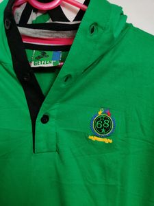 Aesthetic Green Colour T-shirt For Boys