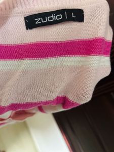 Striped ballerina pink &amp; Fuschia  Knit Top