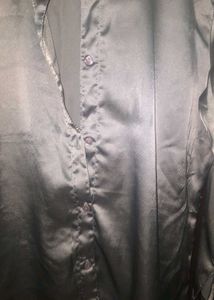 Satin Silver Shirt partywear