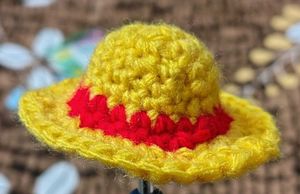 Crochet Luffy Hat Keychain