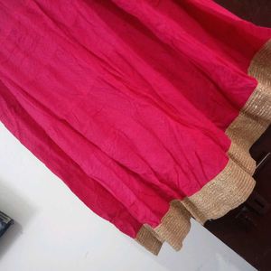 Pink &amp; Gold Tiered Skirt