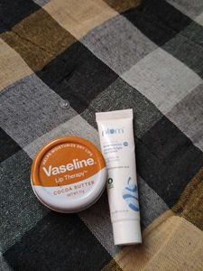 vaseline lip balm and plum face wash combo