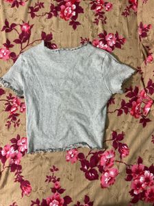 Cute Grey Crop Top