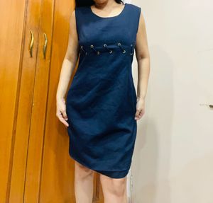 Navy Blue Sleeveless Dress