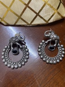 Brand New Oxidised Silver Earrings