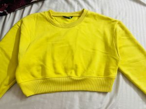 Yellow Cropped Sweater