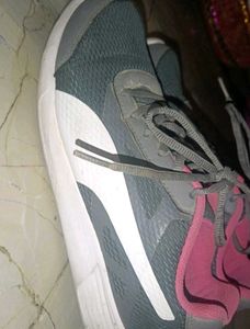 Puma Gray &amp; Pink Sneakers