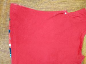 red, orange  Girls Clothing Tshirt