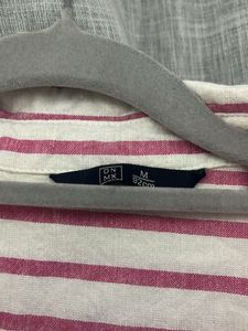 Striped Tie-Front Button-Up Shirt