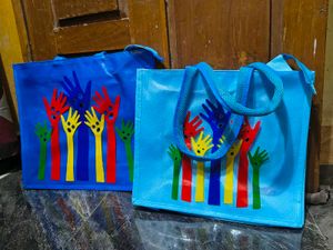 Hand Design Tote Bags - Set of 2