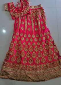 Stunning Pink Embroidered Lehenga Choli