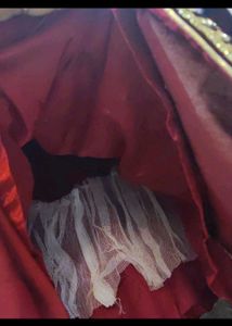 Girls Maroon Velvet Embroidered GhaghraCholi 7/8/9
