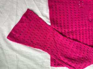 H.M Women&#39;s Hollow Out Crochet Knit Crop Top