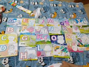 Learning Kit Abc,Shapes And Number Colouring Game