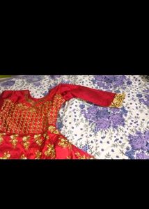 Red &amp; Gold  ethnic gown