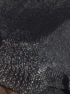 Shimmery Knit Mock Neck Sweater
