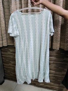 One Piece Midi Dress | Light Blue And White |