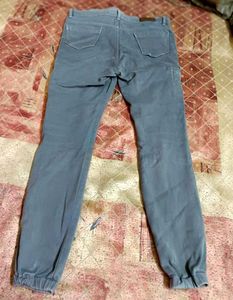 Grey Stretchable Cargo Jogger Pants