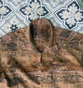 Vintage Patterned Button-Down