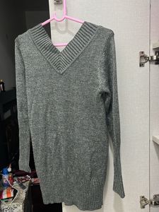 Designer Long Length Glittering Sweater