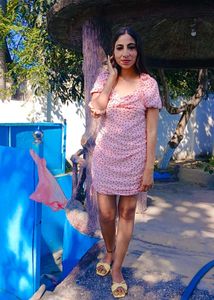 Pink Polka Dot Bodycon Dress