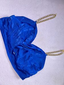 Zara Blue Chain Strap Top