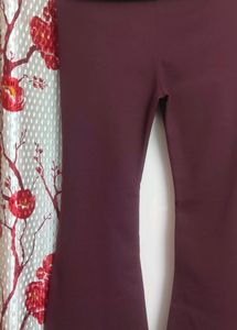 Purple Coloured Flared Pants